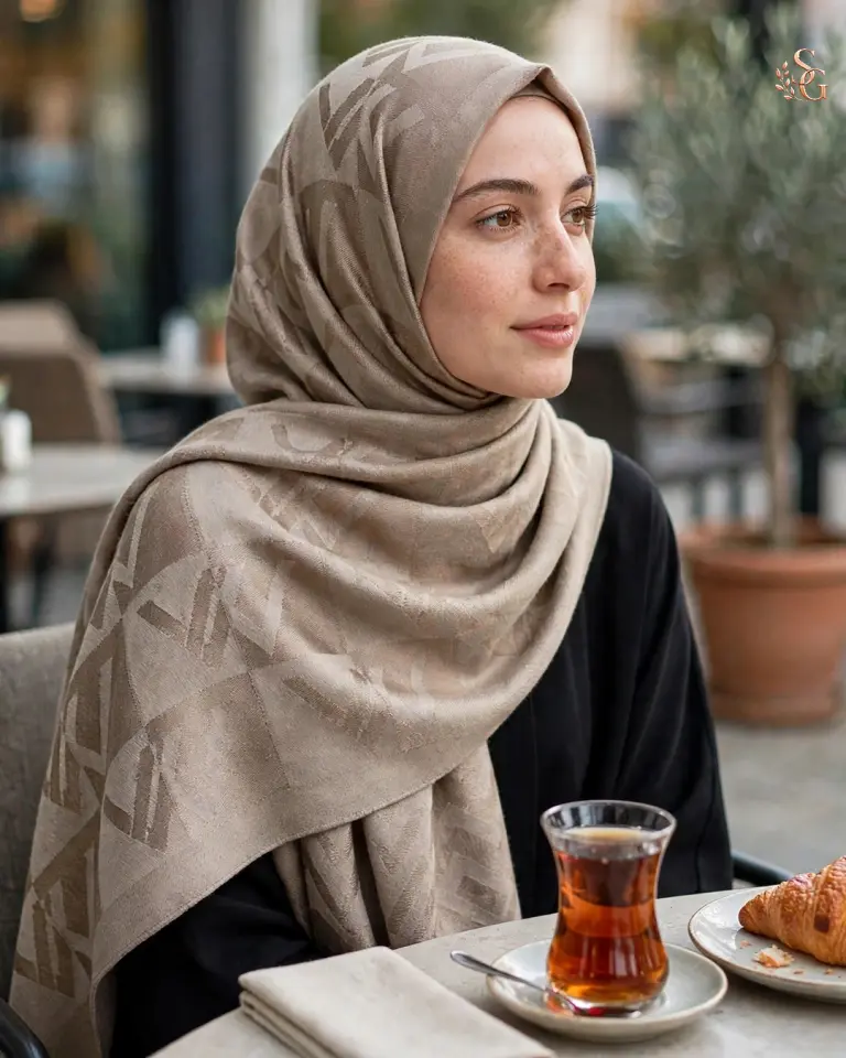 Wennora Paris Collection Açık Kahve Şal