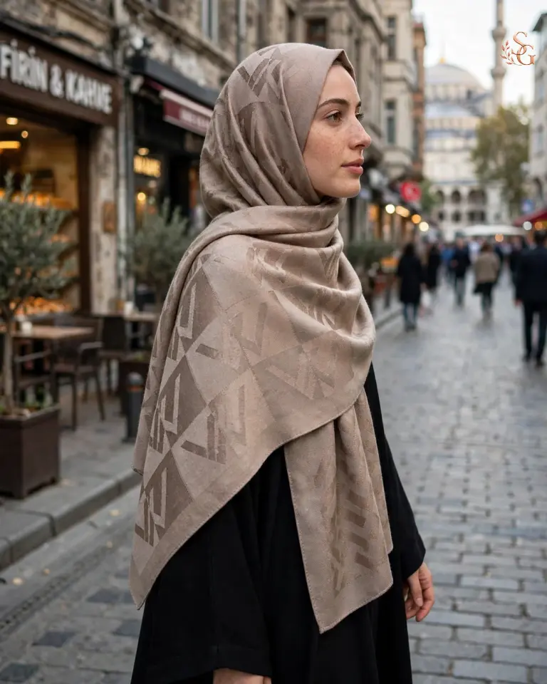 Wennora Paris Collection Açık Kahve Şal
