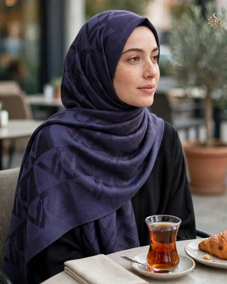Wennora Paris Collection Lacivert Şal