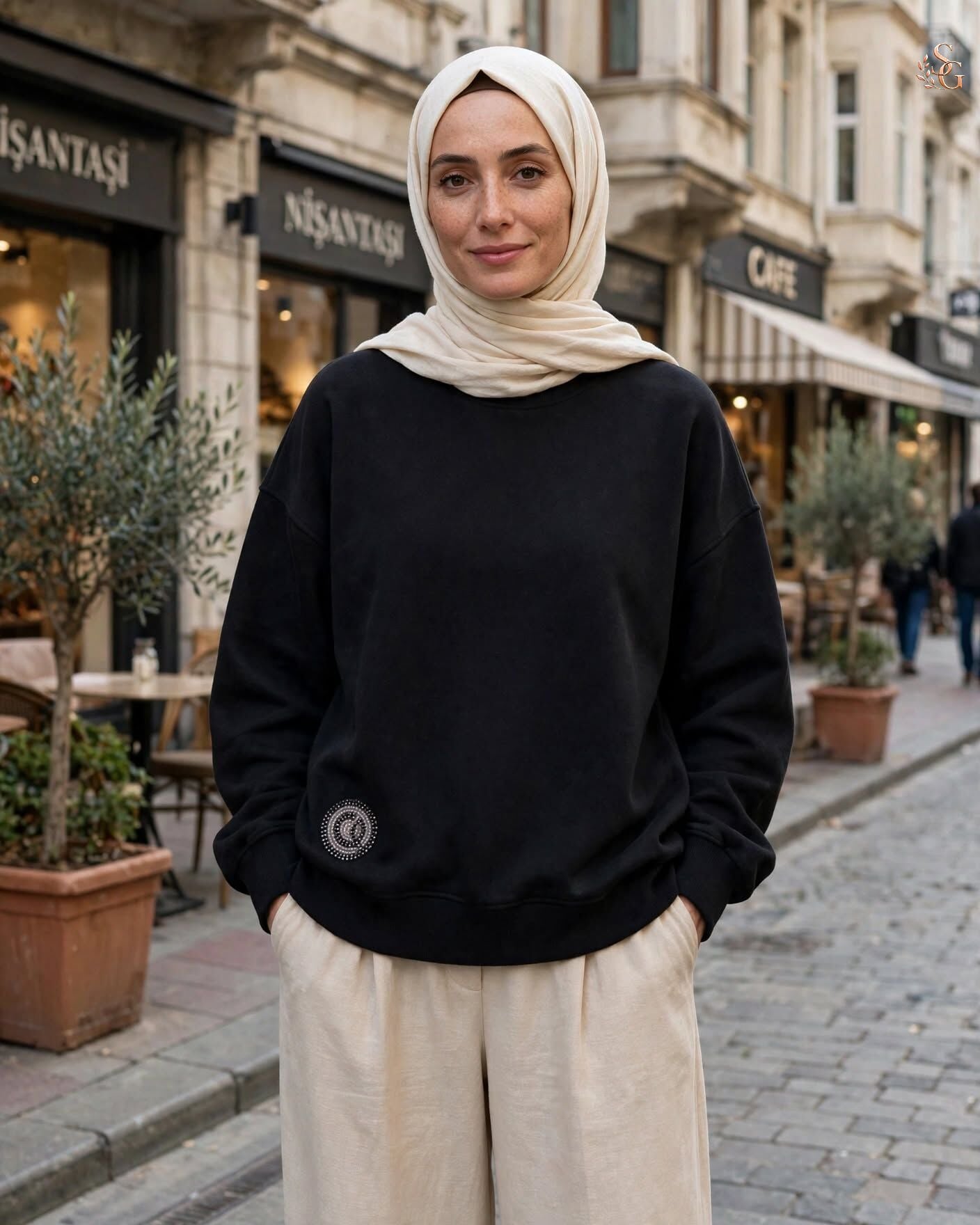Logo Detaylı Uzun Kollu Luna Sweatshirt - Siyah - 26K172