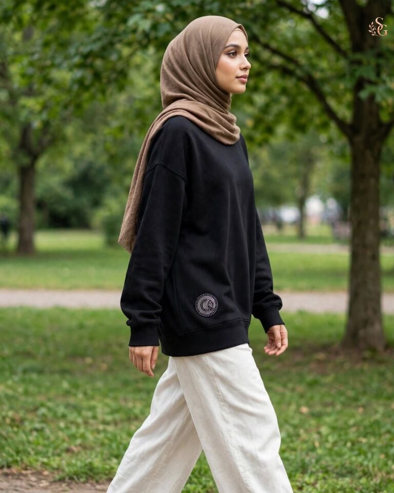 Logo Detaylı Uzun Kollu Luna Sweatshirt - Siyah - 26K172