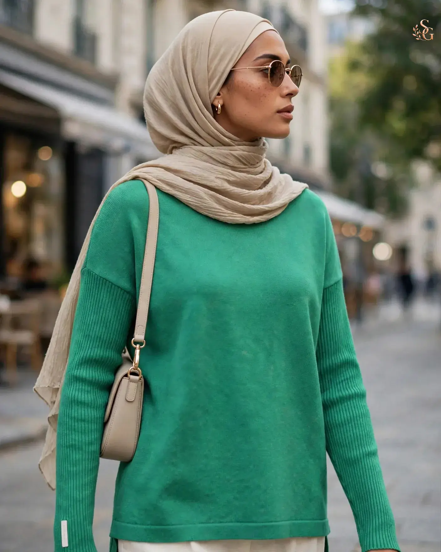 Süssü Yarım Balıkçı Yaka Triko Bluz – Yeşil | 122