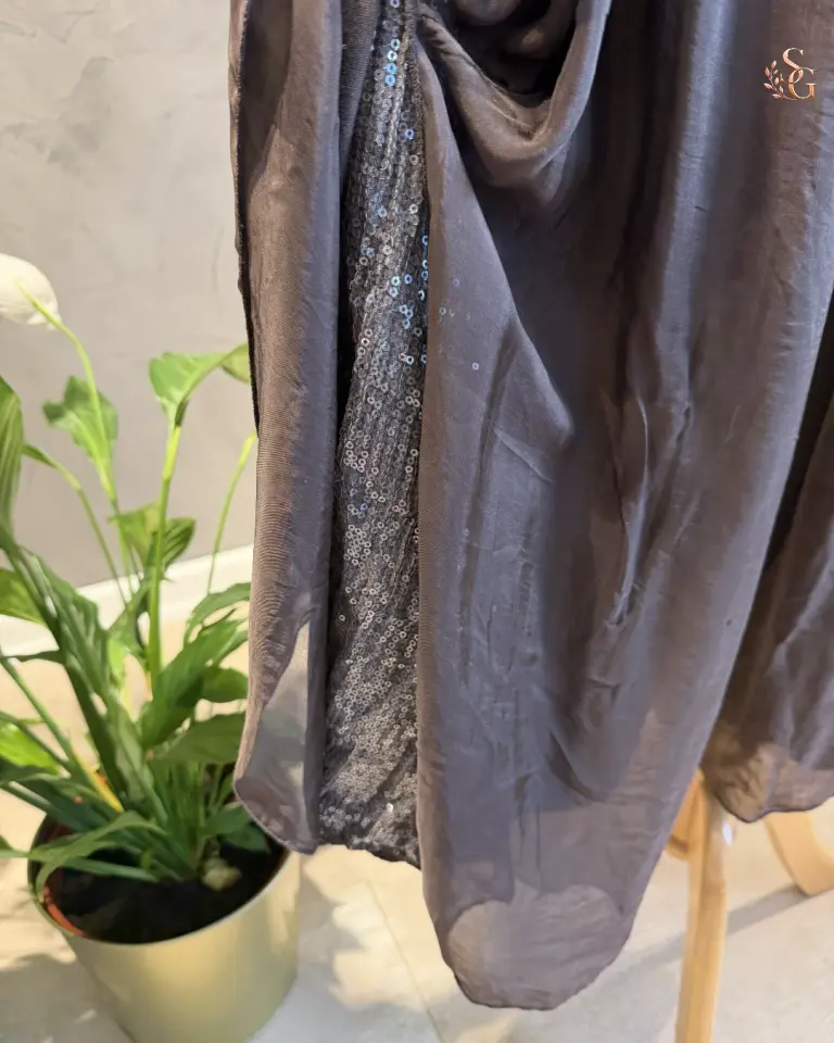 İthal İpek Pantolonlu Takım Standart beden 38-44 - Kahverengi