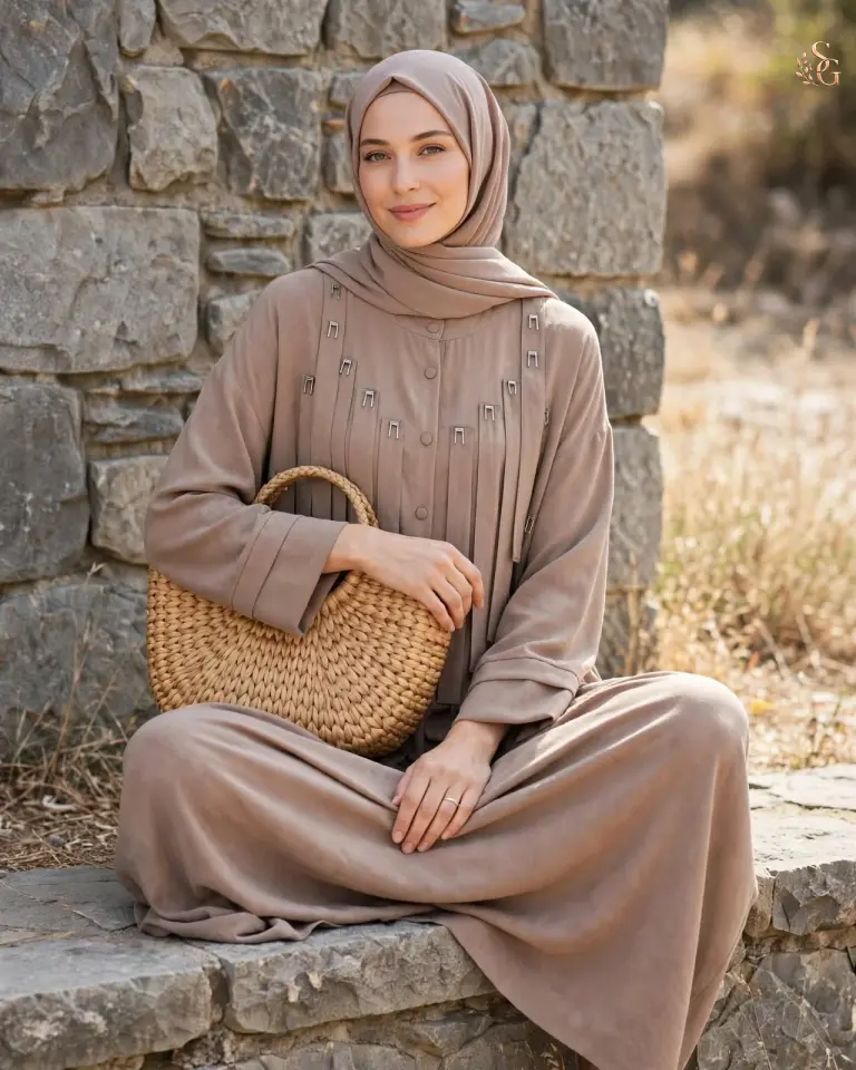 Ceremony 26Y934 Tencel Kumaş Etekli Takım 2 beden 42-44 - Vizon