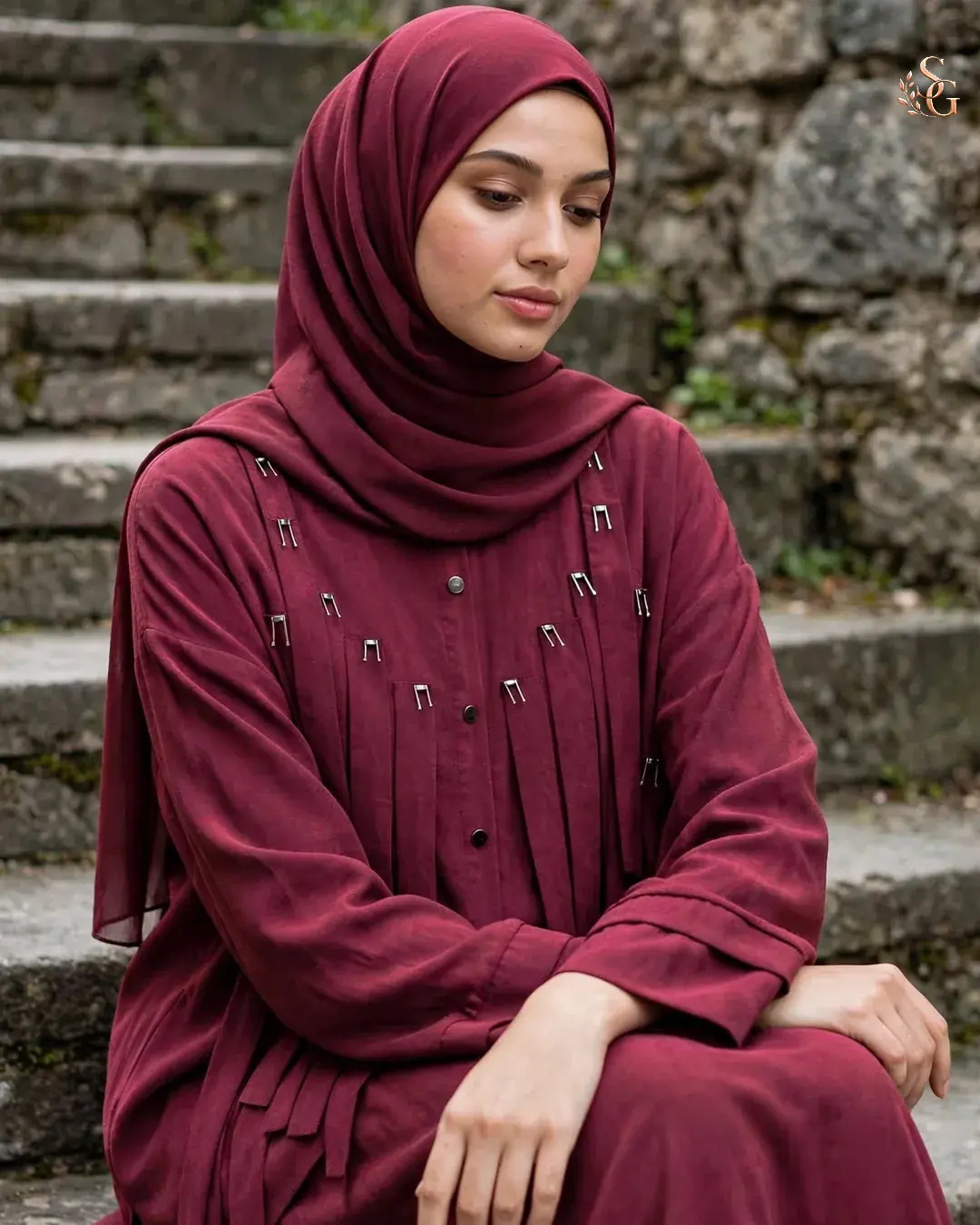 Ceremony 26Y934 Tencel Kumaş Etekli Takım 2 beden 42-44 - Bordo